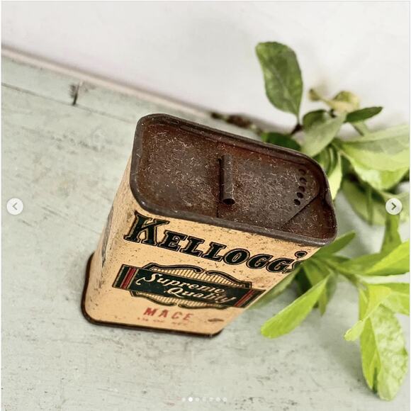 Vintage Kellogg's Spice Tin Mace Supreme Quality Advertising Can - Picture 2 of 7